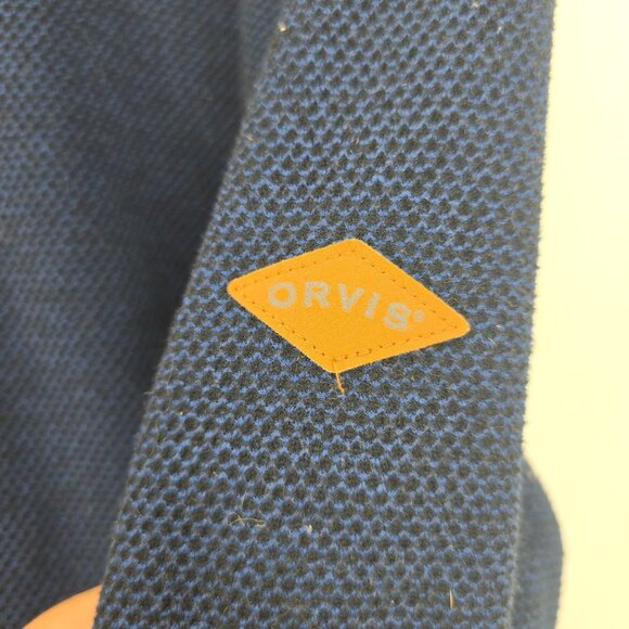 Orvis Men's 1/4 Zip Fleece Lined Men's Medium Pullover Sweater Jumper - Picture 5 of 8